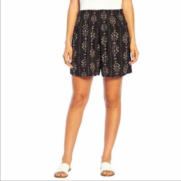 THREE DOTS  Women's Printed Short in Black Metallic NWT - Picture 5 of 5